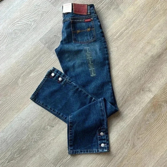 FARM GIRL & FEED Co. Carole-Lu low rise Boot Cut denim jeans women size 4R x 32 - Picture 4 of 16